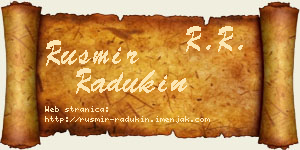 Rusmir Radukin vizit kartica